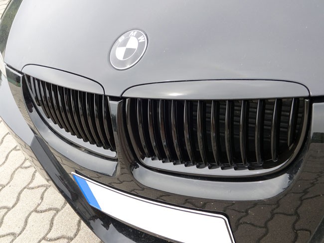 Bmw e90 gloss black kidney grills #7